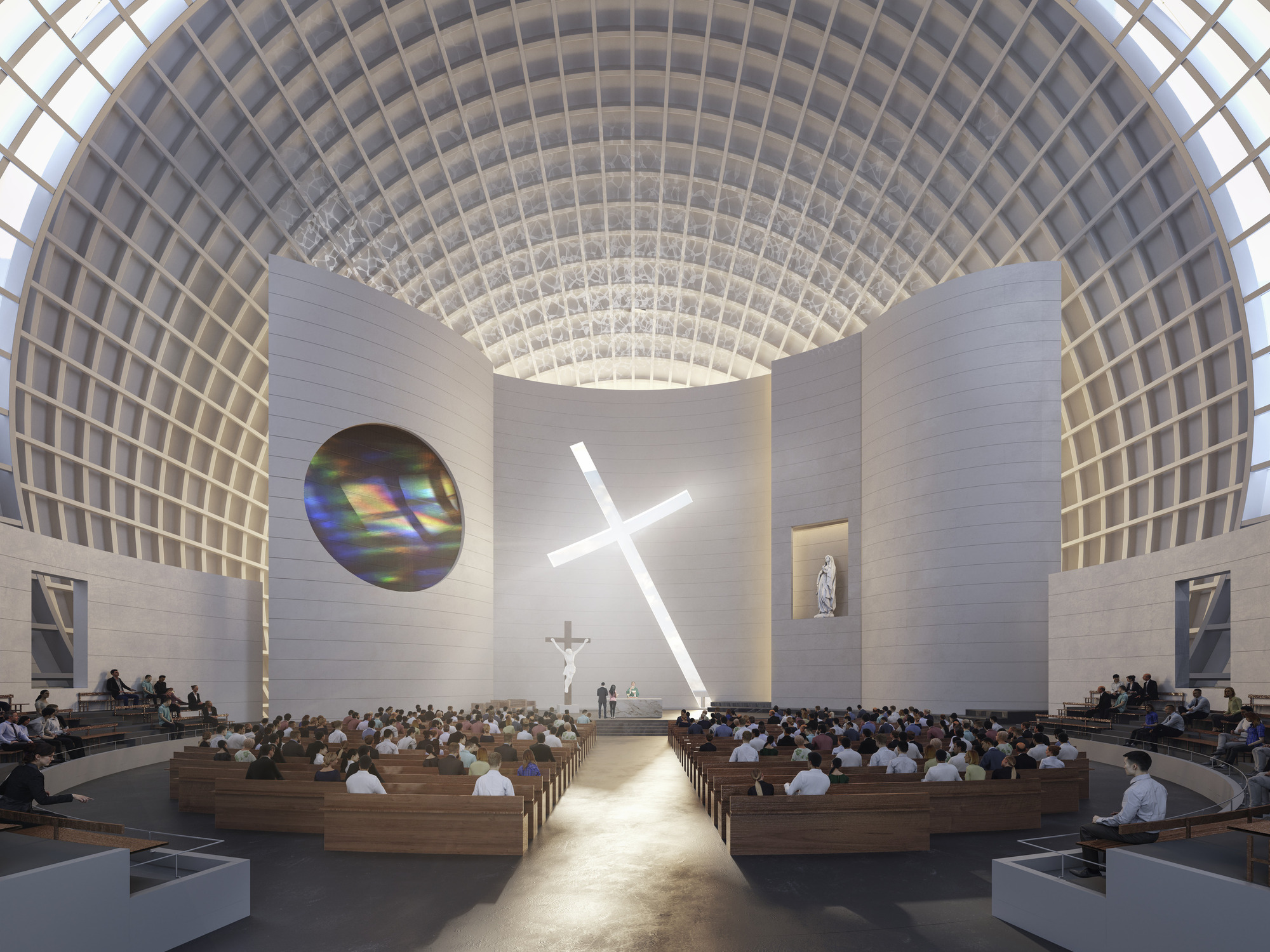 Galeria de Safdie Architects propõe complexo religioso com mesquita ...