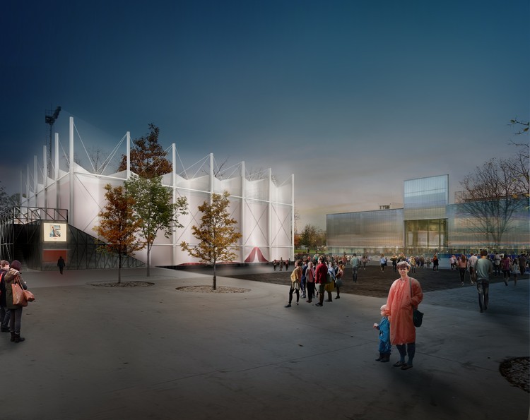 SNKH Studio vence concurso para projetar o cinema de verão do Garage Museum de Moscou - Mais Imagens