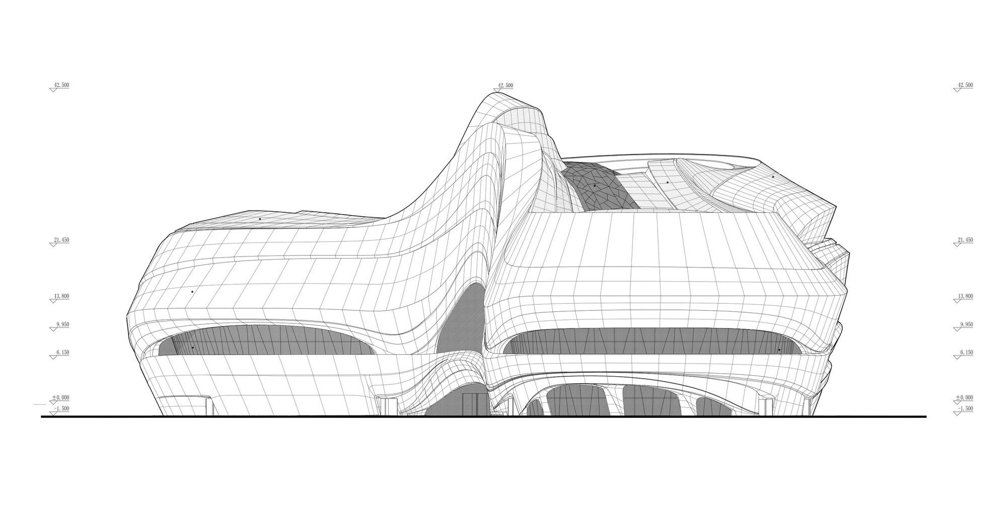 Заха хадид проекты чертежи Gallery of Changsha Meixihu International Culture and Art Centre / Zaha Hadid Ar