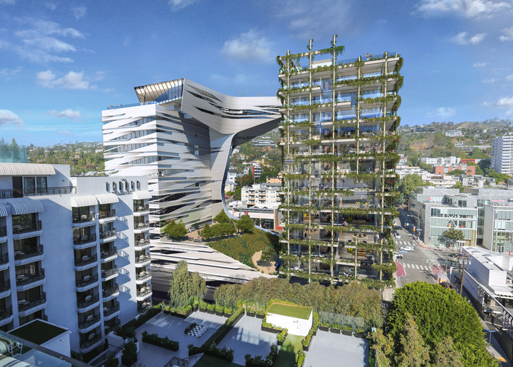 DO NOT TRANSLATE- Morphosis Designs Mixed-Use Project on the Sunset Strip in Hollywood - Image 1 of 3