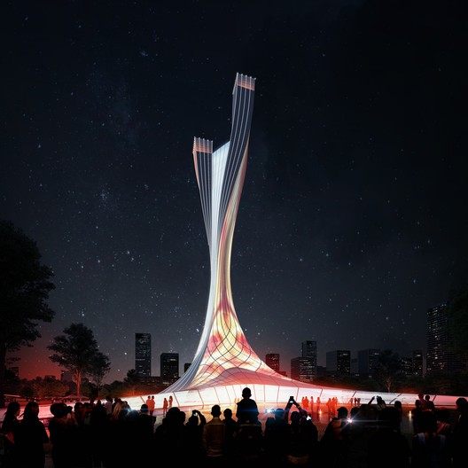 RMJM Creates a 180 Meters Tower for the Xiangjiang Gate in Hunan, China RMJM Creates a 180 Meters Tower for the Xiangjiang Gate in Hunan, China - Image 4 of 5