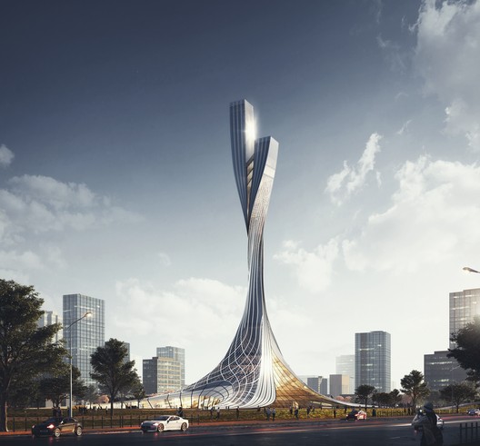 RMJM Creates a 180 Meters Tower for the Xiangjiang Gate in Hunan, China RMJM Creates a 180 Meters Tower for the Xiangjiang Gate in Hunan, China - Image 5 of 5