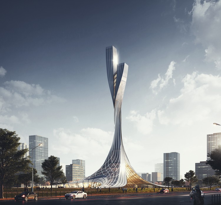 RMJM Creates a 180 Meters Tower for the Xiangjiang Gate in Hunan, China - Image 5 of 5