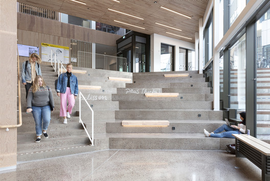 Linneaus University in Kalmar / Christensen & Co. Architects - Interior Photography, Stairs, Concrete, Handrail