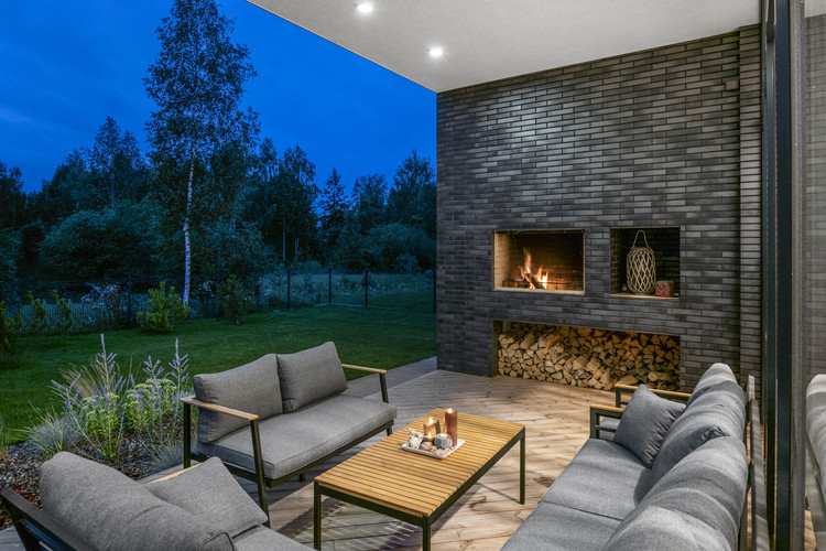 Meadow House / ArchLAB studio - Interior Photography, Living Room, Sofa, Table, Windows, Deck, Patio