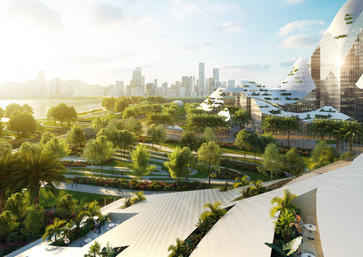 MVRDV Reveals a Smart City Proposal for the Tencent Headquarters Campus in Qianhai Bay MVRDV Reveals a Smart City Proposal for the Tencent Headquarters Campus in Qianhai Bay - Image 2 of 26