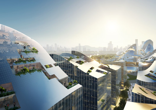 MVRDV Reveals a Smart City Proposal for the Tencent Headquarters Campus in Qianhai Bay MVRDV Reveals a Smart City Proposal for the Tencent Headquarters Campus in Qianhai Bay - Image 4 of 26