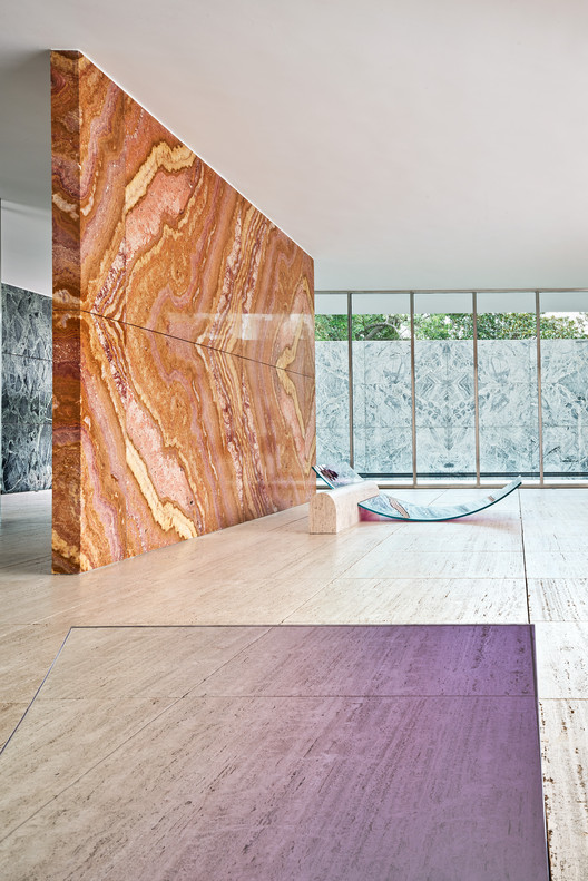 "No Fear of Glass", an Artistic Intervention in the Mies van der Rohe Pavilion by Sabine Marcelis - Image 12 of 13