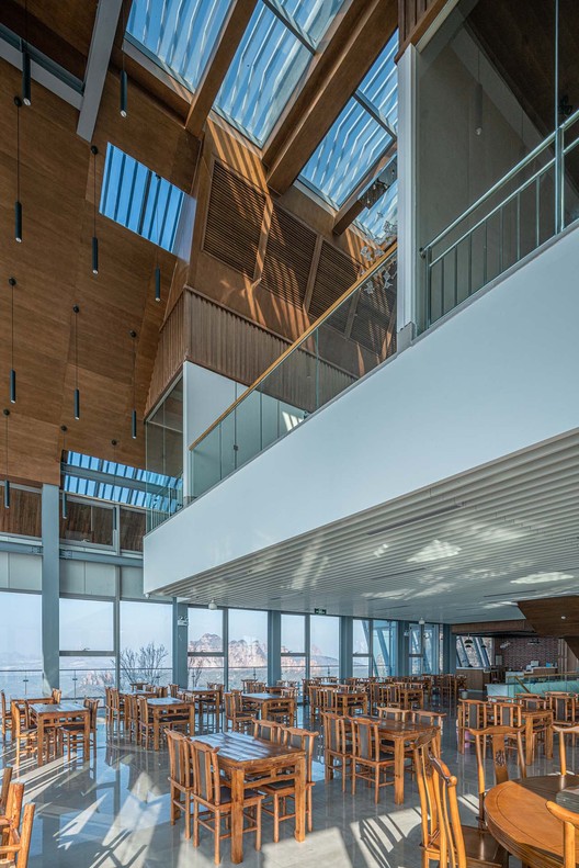 Restaurant on the Cliff / Skyland Architecture - Interior Photography, Glass, Beam