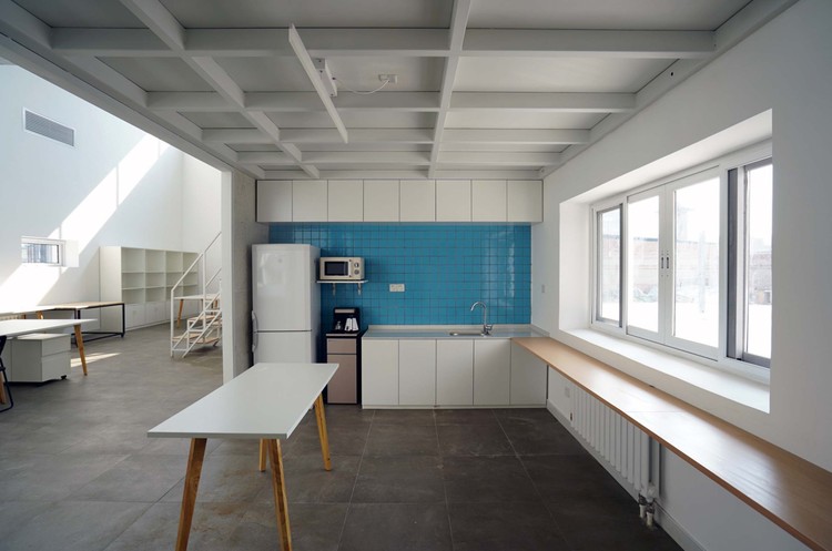 New Office of Atelier Heimat / Atelier Heimat - Interior Photography, Kitchen, Table, Windows, Chair