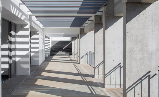 Bangalore International Centre / Hundredhands - Interior Photography, Stairs, Concrete, Handrail