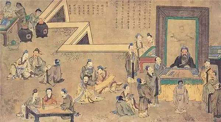 Confucius Teaching Map Song Anonymous. Image Courtesy of Internet