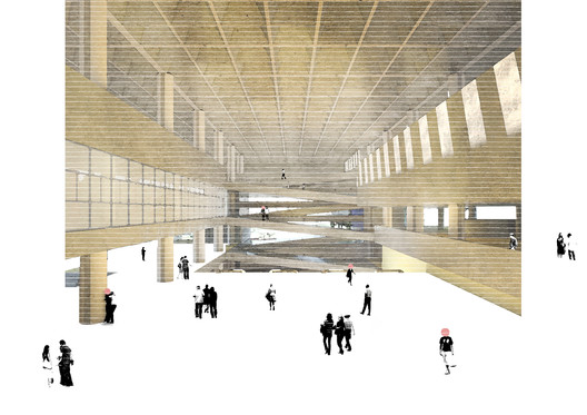 Vilanova Artigas数字拼贴画，以柔和色调展现二维博物馆| ArchDaily