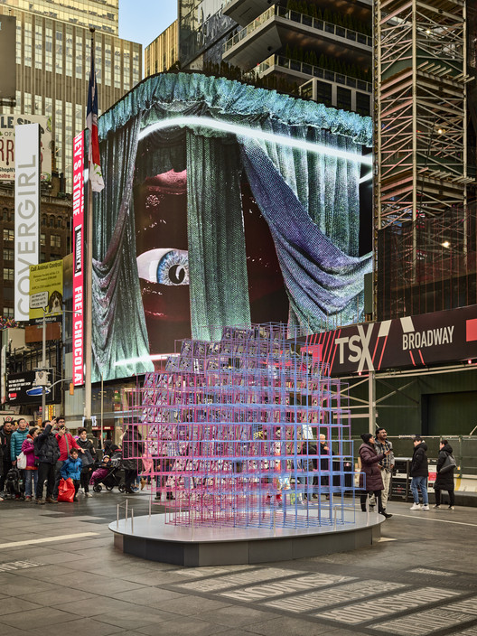 Heart Squared Installation, Designed by MODU and Eric Forman, Opens in Times Square Heart Squared Installation, Designed by MODU and Eric Forman, Opens in Times Square - Image 2 of 8