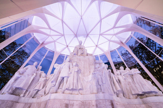 Art Shield Statue Conservation Pavilion / Hello Wood - Interior Photography