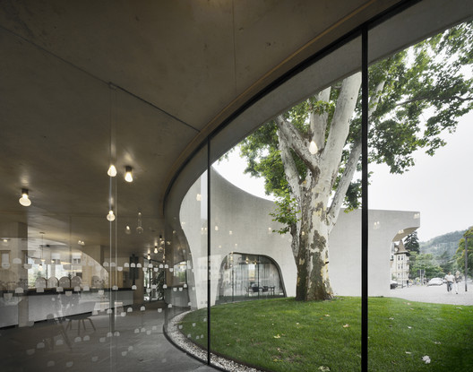TreeHugger Tourist Information Office / MoDusArchitects - Interior Photography, Arch, Concrete