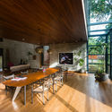 House in a Garden / Studio Lotus - Interior Photography, Residential, Beam, Table, Chair
