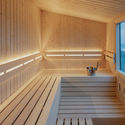 Scandinavian Sauna / Native Narrative - Interior Photography, Handrail