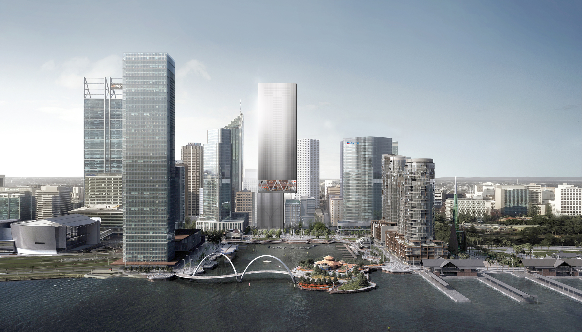 Gallery of REX Creates New Skyscraper Design for Perth’s Elizabeth Quay