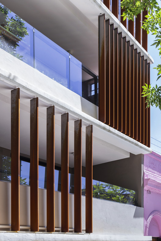 AER La Pampa Building / Cubero Rubio - Interior Photography, Wood, Handrail