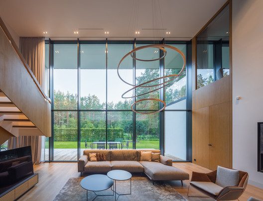 Smilgu House / Plazma Architecture Studio - Interior Photography, Living Room, Glass