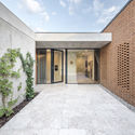 House With Stone Patio / beef architekti - Exterior Photography, Facade, Concrete, Brick