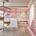 Cats' Pink House / KC Design Studio - Interior Photography, Wood, Bed