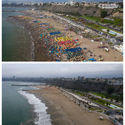 Fotografías comparativas de las playas de Lima antes y durante la cuarentena  - Image 2 of 4