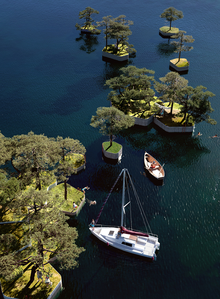 Islas flotantes en el puerto de Copenhagen, diseño flexible resistente al clima - Imagen 3 de 7