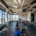 Whale Island Café House / Design Lab so S.O Architects - Interior Photography, Kitchen, Table, Chair, Windows