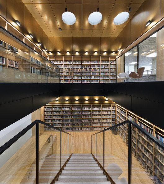 Erasmus University Rotterdam Library Renovation / Defesche Van den Putte architecture + urbanism - Interior Photography, Stairs, Lighting, Handrail