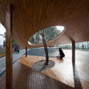 Edificio de actividades de la aldea MaJiaLong / Mix Architecture - Fotografía interior, Madera, Concreto