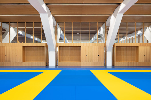Alice Milliat Gymnasium / Marjan Hessamfar & Joe Vérons architectes associés - Interior Photography, Wood