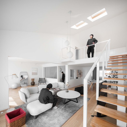 Half Space / Y.AN DESIGN - Interior Photography, Living Room, Stairs