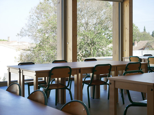 法国学校 Les Calades / NAS architecture - 室内图, 餐厅, 玻璃, 椅子