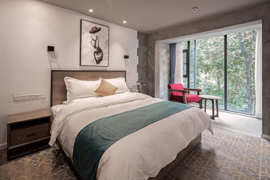 Renovation of the 809 Arsenal Relics – Hotel / 3andwich Design / He Wei Studio - Interior Photography, Bedroom, Bed, Wood