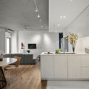 Emerald Apartment / SMA Studio - Interior Photography, Apartment Interiors, Kitchen, Table, Lighting, Chair, Countertop