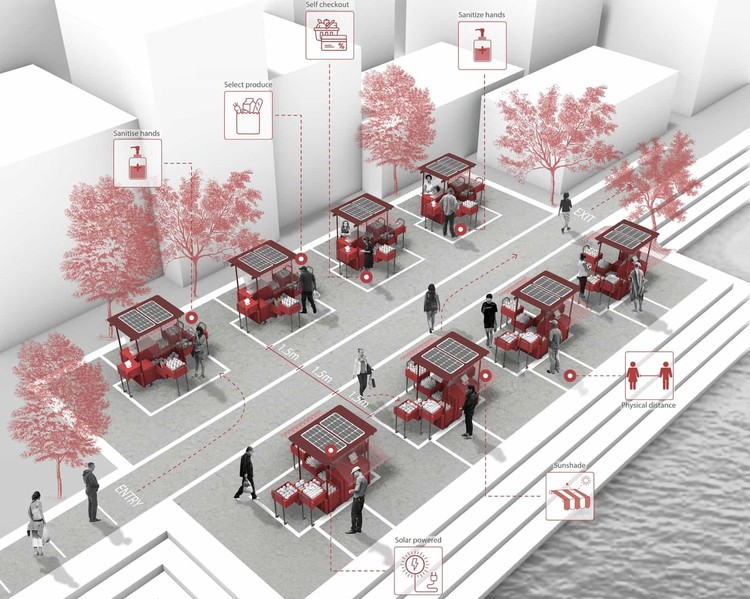 新冠疫情主题竞赛获奖作品：移动市场 / MuseLAB - 主图