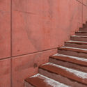 House in Red Concrete / Sanden+Hodnekvam Architects - Interior Photography, Stairs, Concrete