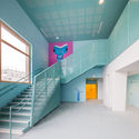 Îlot Montjoie Mixed Used Complex / Vincent Lavergne Architecture Urbanisme + Atelier Novembre - Interior Photography, Residential, Stairs, Handrail, Facade, Chair