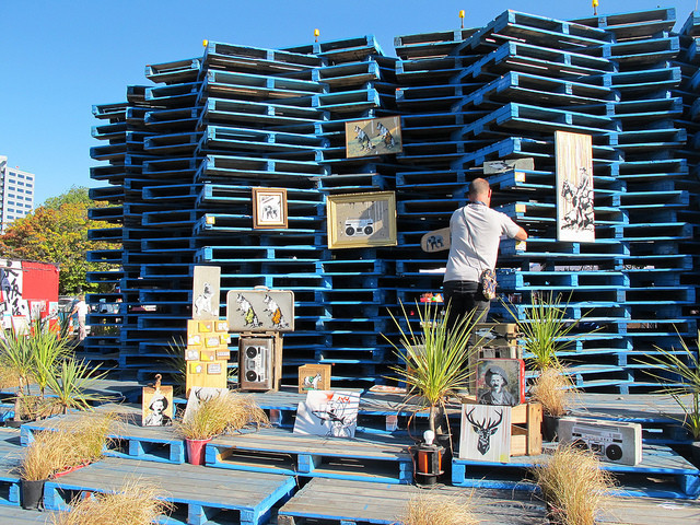 Low-Cost Design: Urban Installations and Pavilions Built with Recycled Pallets - Image 2 of 14