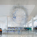 LaGuardia Terminal B Arrivals and Departures Hall / HOK - Interior Photography, Airport, Facade