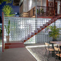 Tamarind Bistro and Music House / BodinChapa Architects - Exterior Photography, Mixed Use Architecture, Courtyard, Stairs, Facade, Beam, Handrail, Fence, Chair, Table