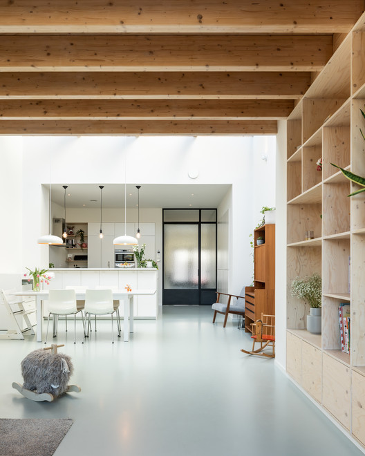 Jan Olieslagers House / collectief mars - Interior Photography, Table, Countertop, Chair, Beam