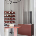 SOFI Natural Cosmetics Shop / Studio AUTORI - Interior Photography, Retail Interiors, Table, Lighting, Chair
