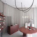 SOFI Natural Cosmetics Shop / Studio AUTORI - Interior Photography, Retail Interiors, Table, Lighting