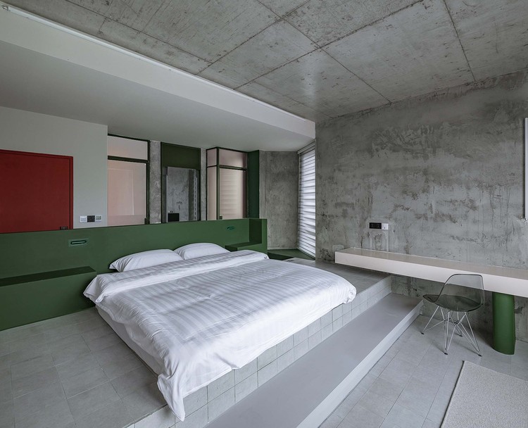 Colour Hostel Renovation / AML Design studio - Interior Photography, Bedroom, Windows, Bed