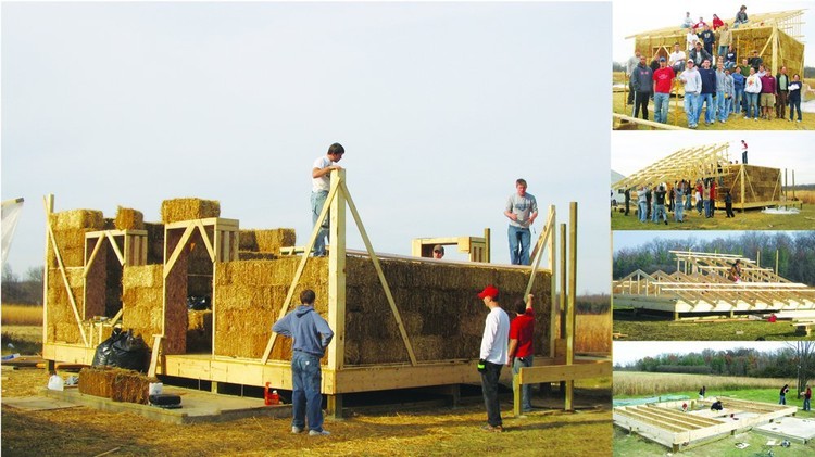 Straw Bale Eco Center / Students of Ball State University Department of Architecture. Image Cortesia de Gray Architecture