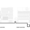 Front and Rear Elevations - Biệt thự c&oacute; 6 khu vườn v&agrave; s&acirc;n ri&ecirc;ng biệt ở c&aacute;c tầng kh&aacute;c nhau
