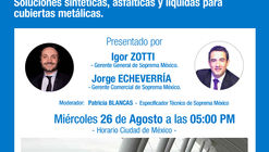 Webinar SOPREMA: Soluciones sintéticas, asfálticas y líquidas para cubiertas metálicas